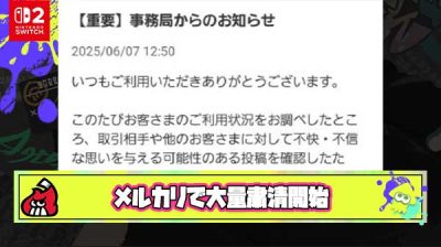 【ありがとう任天堂】メルカリでSwitch2販売に関する悪質なユーザーを大量粛清
